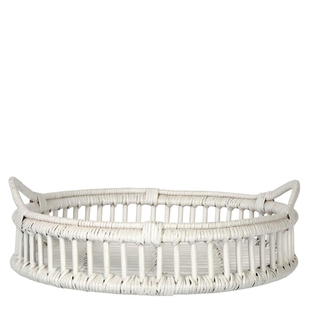 Trays Rattan Set of 2 Bahama White | Luxury home decor and furniture by Home Decor & Co