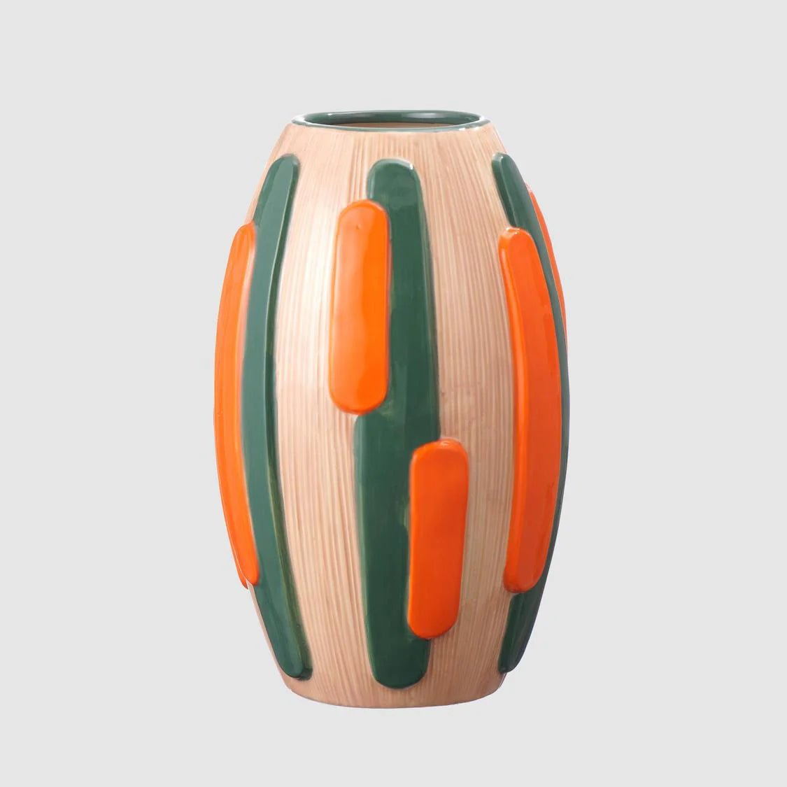 Serra Vase Green & Orange | Luxury home decor and furniture by Home Decor & Co
