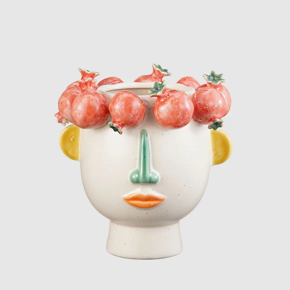 Capri Face Vase Pomegranate | Luxury home decor and furniture by Home Decor & Co