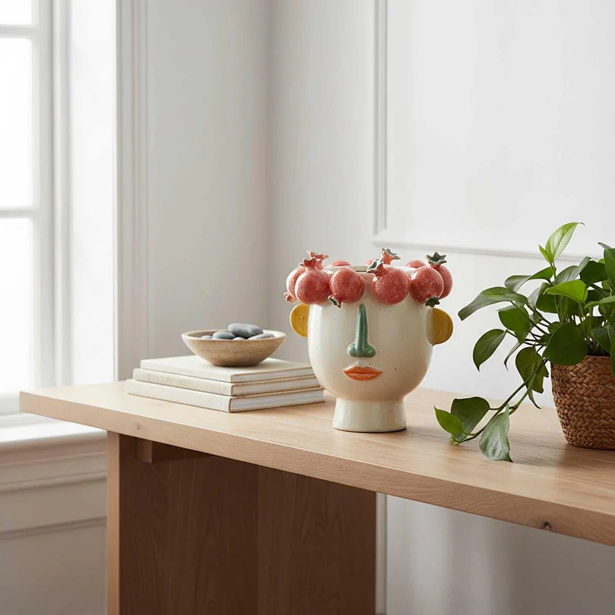 Capri Face Vase Pomegranate | Luxury home decor and furniture by Home Decor & Co