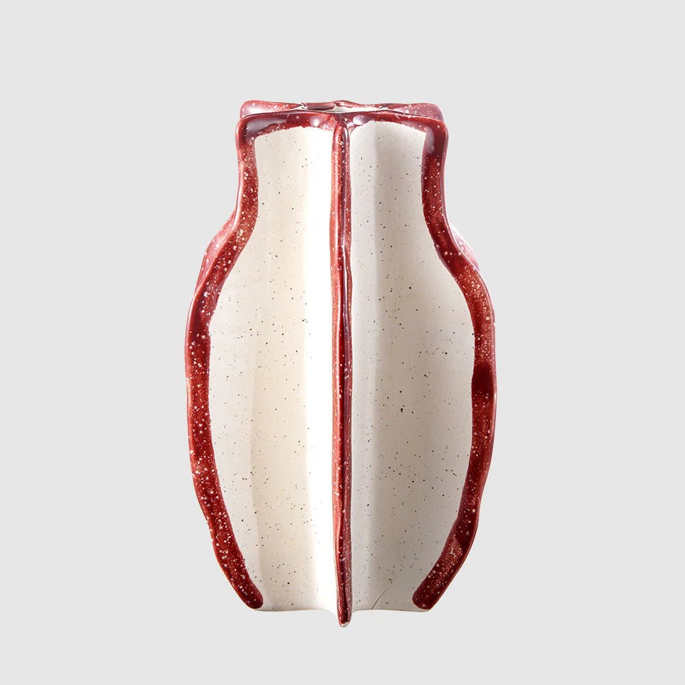 Prism Vase Red & White | Luxury home decor and furniture by Home Decor & Co