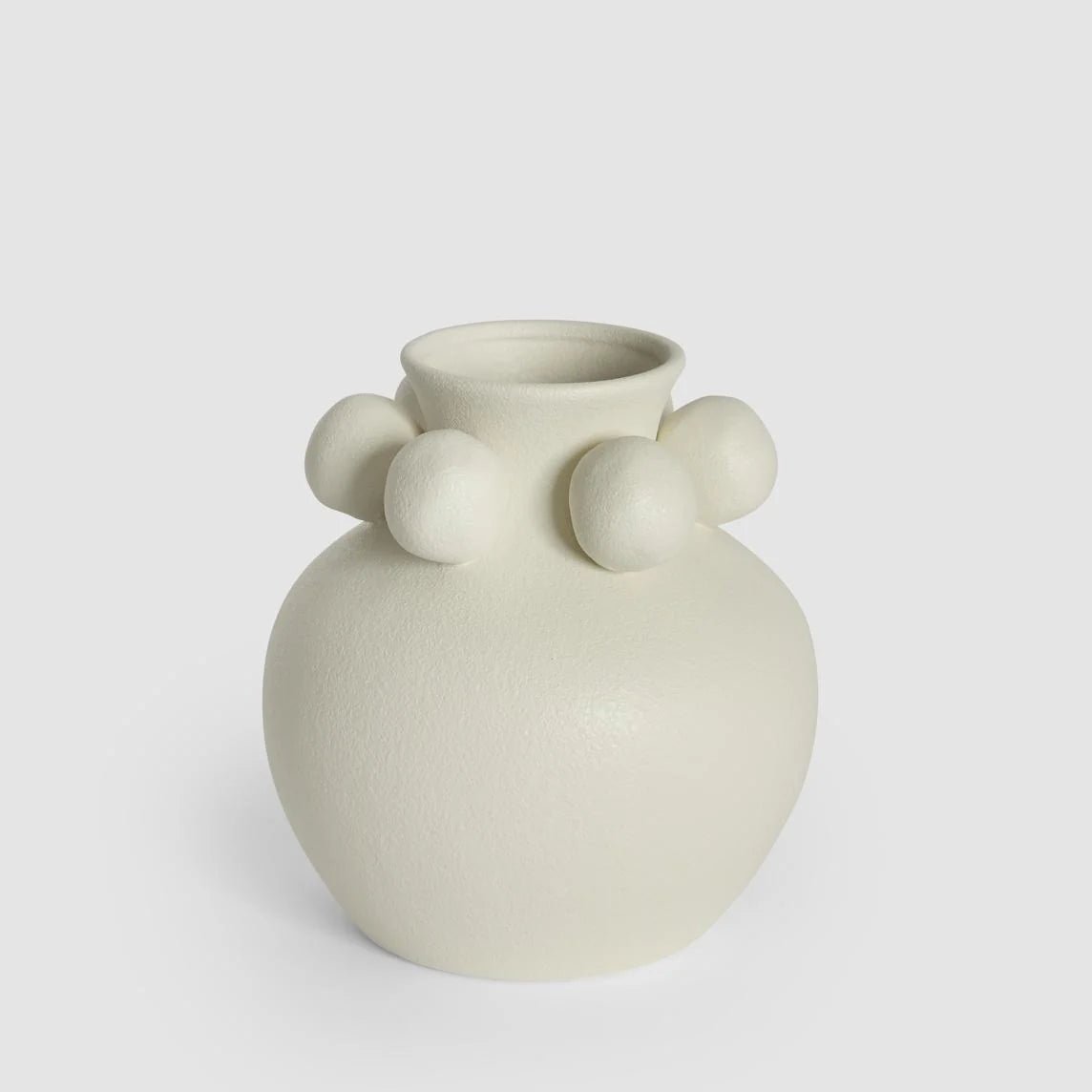 Tiki Round Vase Small White | Luxury home decor and furniture by Home Decor & Co