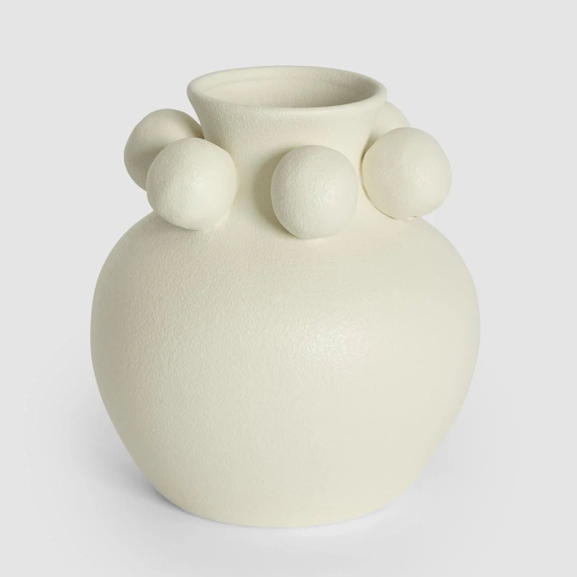 Tiki Round Vase Small White | Luxury home decor and furniture by Home Decor & Co