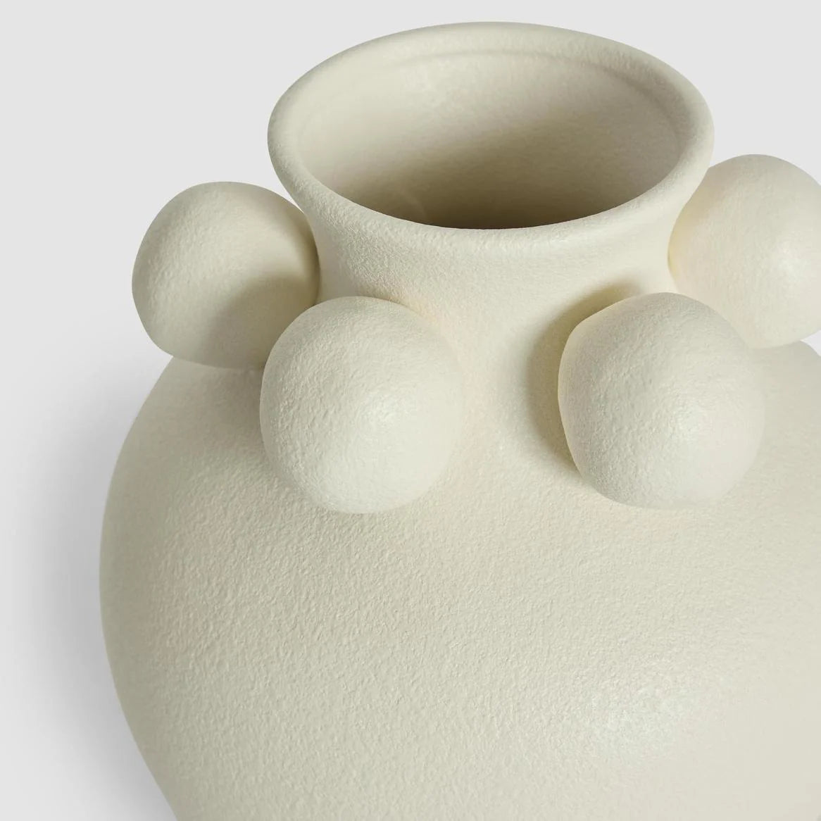 Tiki Round Vase Small White | Luxury home decor and furniture by Home Decor & Co