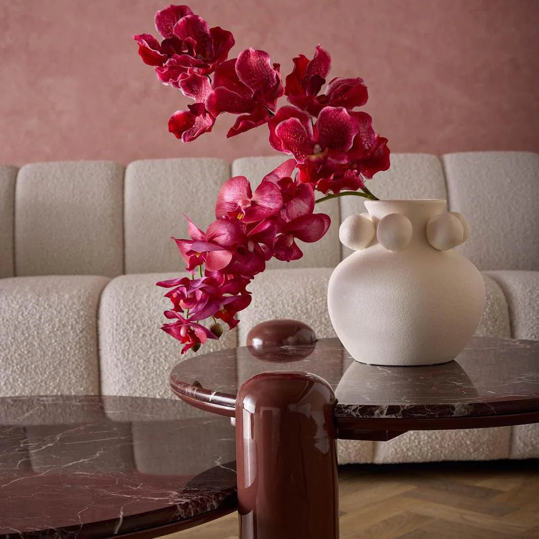 Tiki Round Vase Small White | Luxury home decor and furniture by Home Decor & Co