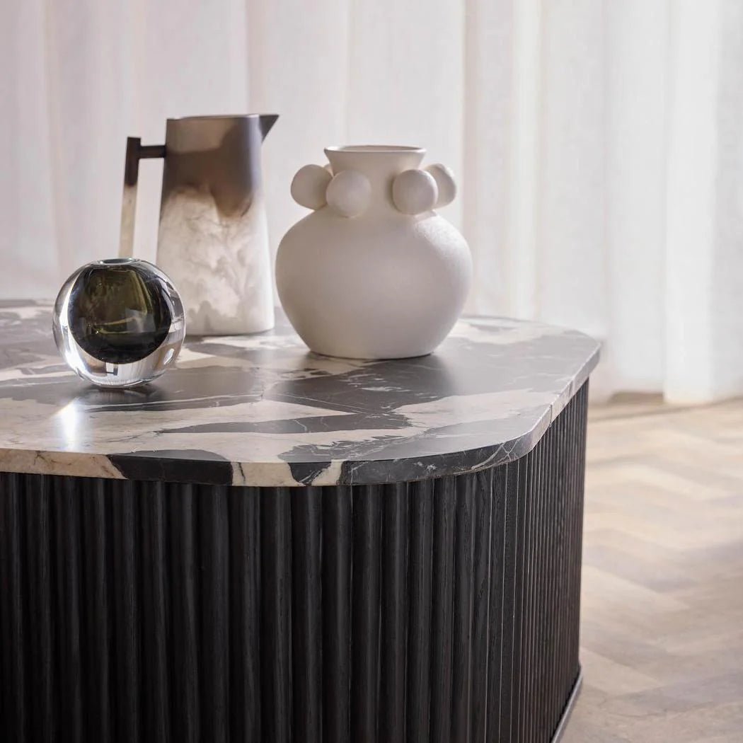Tiki Round Vase Small White | Luxury home decor and furniture by Home Decor & Co