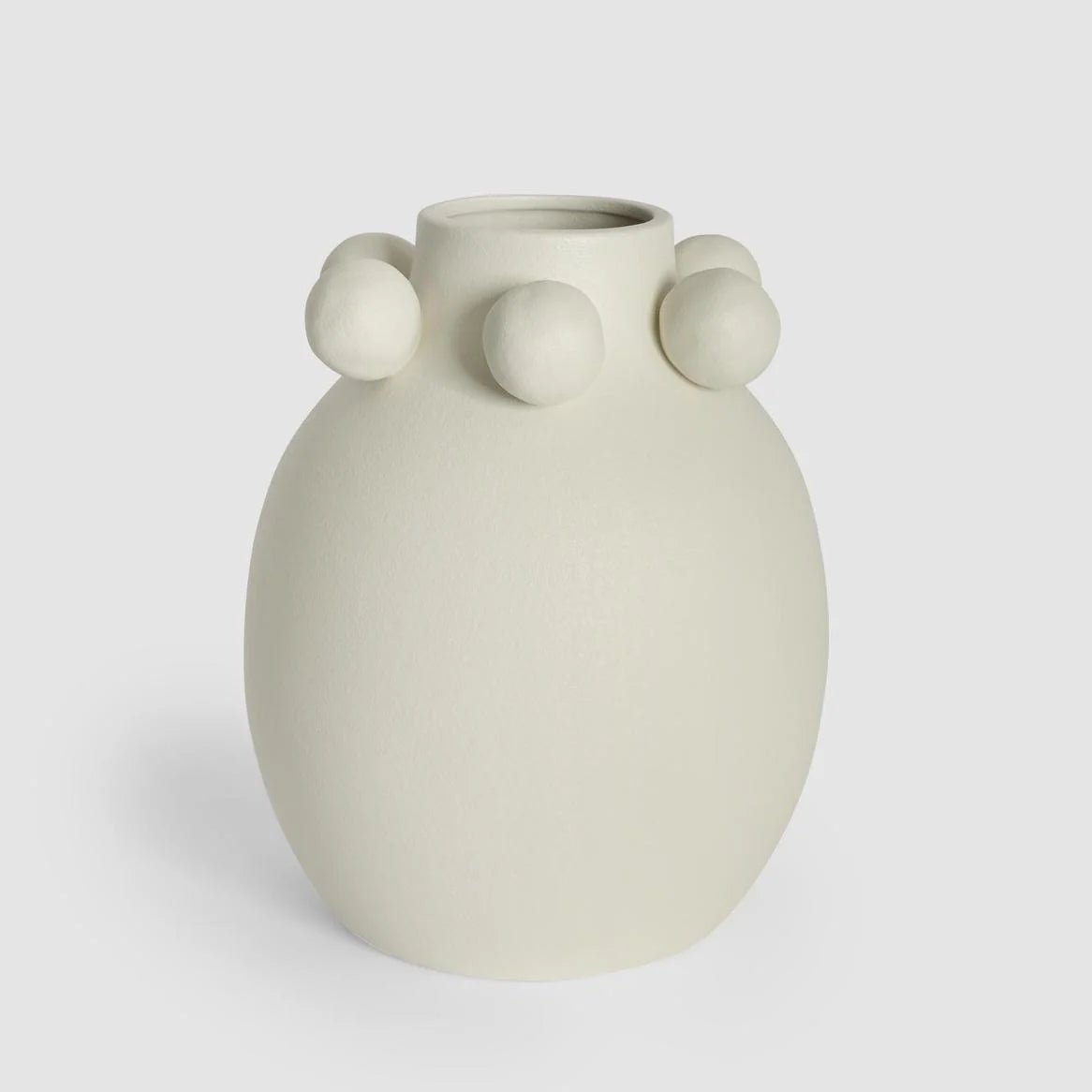 Tiki Round Vase Tall White | Luxury home decor and furniture by Home Decor & Co