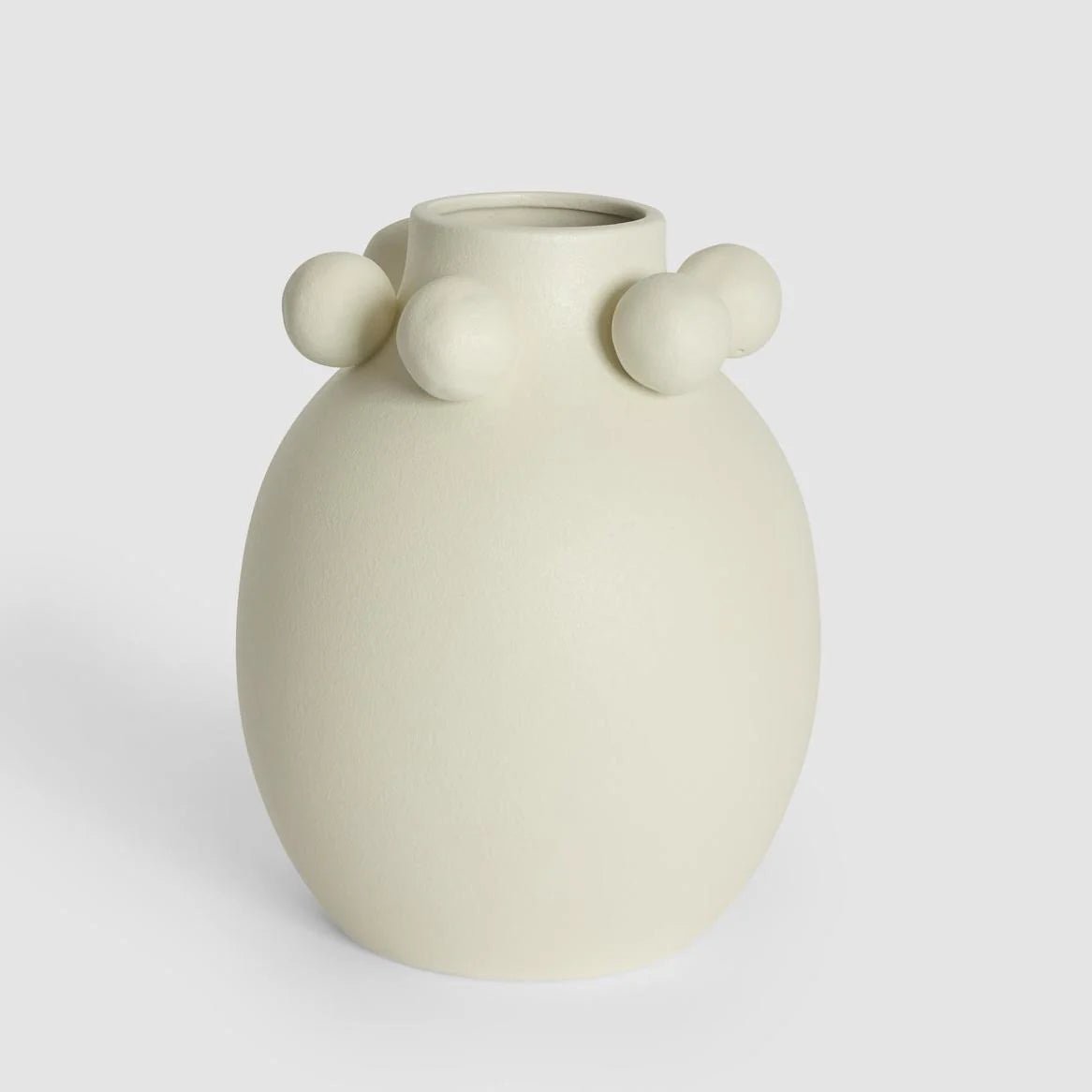 Tiki Round Vase Tall White | Luxury home decor and furniture by Home Decor & Co