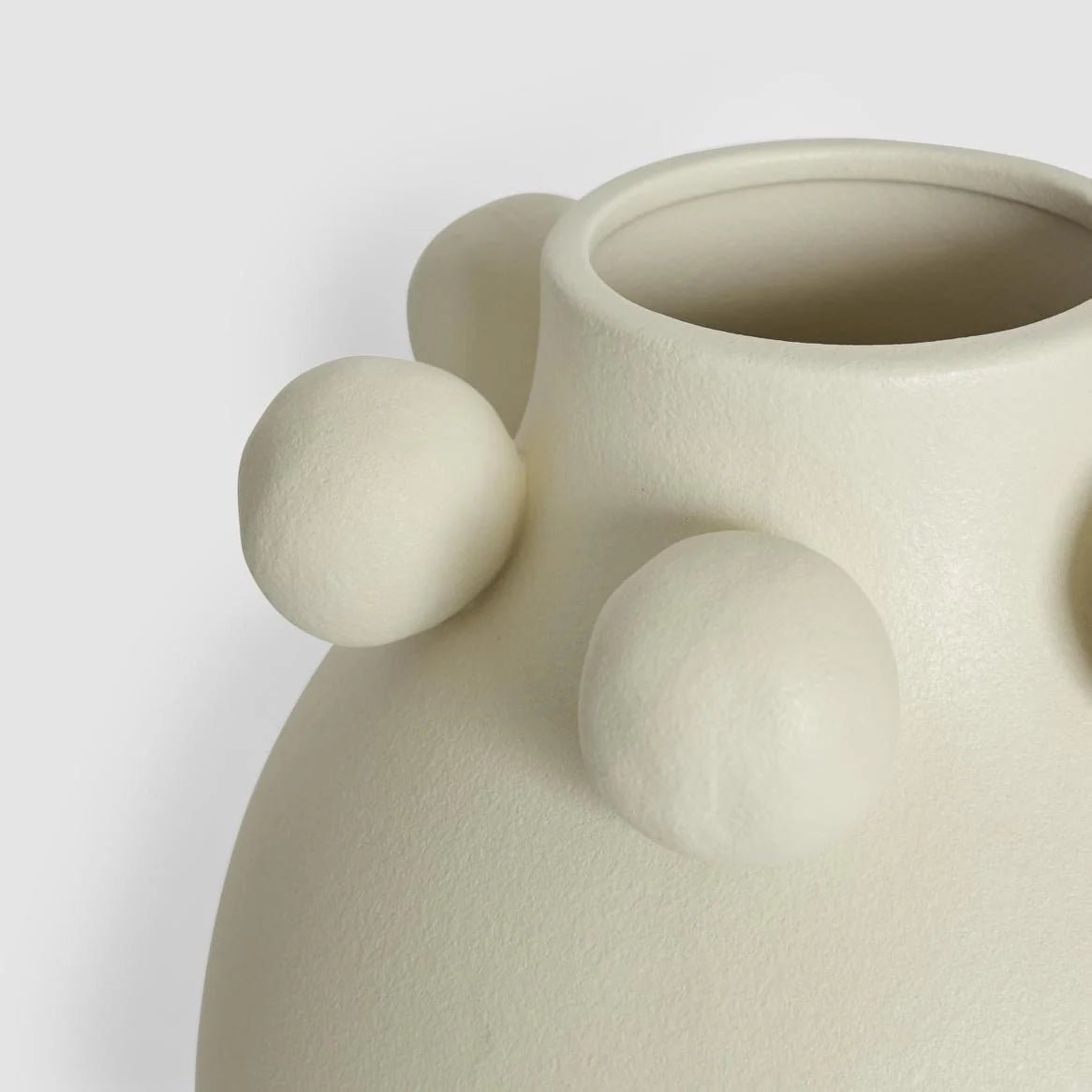 Tiki Round Vase Tall White | Luxury home decor and furniture by Home Decor & Co