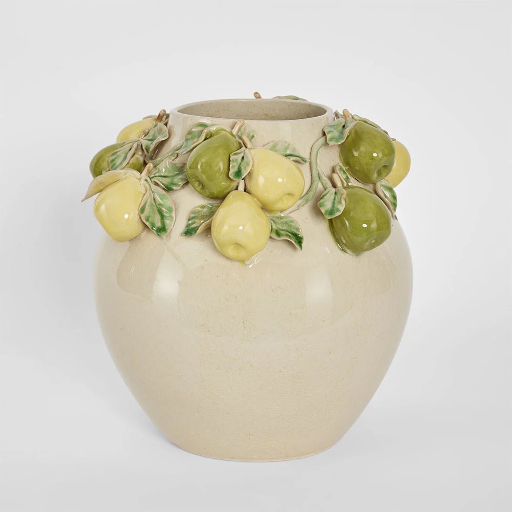 Pear Vase Cream & Yellow | Luxury home decor and furniture by Home Decor & Co