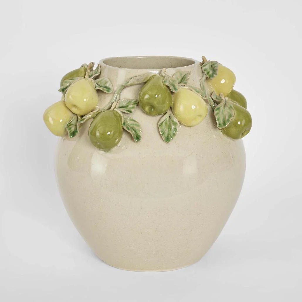 Pear Vase Cream & Yellow | Luxury home decor and furniture by Home Decor & Co