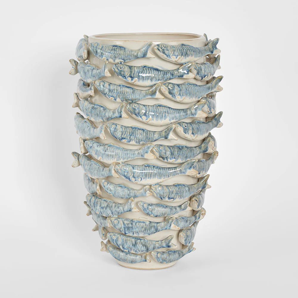 Reef Tall Vase Blue & White | Luxury home decor and furniture by Home Decor & Co