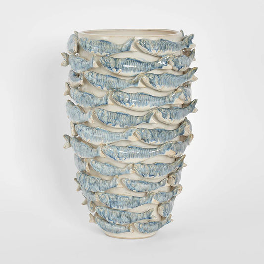 Reef Tall Vase Blue & White | Luxury home decor and furniture by Home Decor & Co