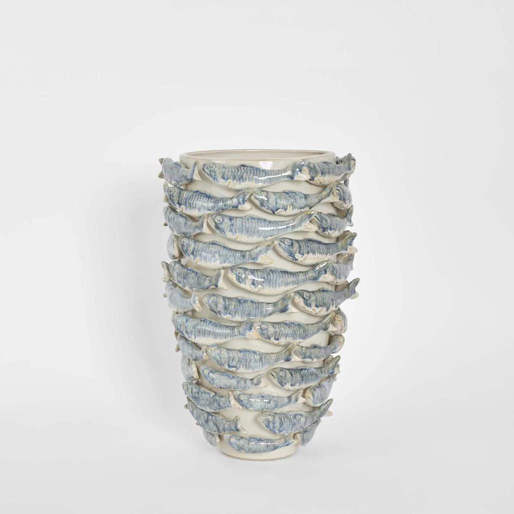 Reef Tall Vase Blue & White | Luxury home decor and furniture by Home Decor & Co