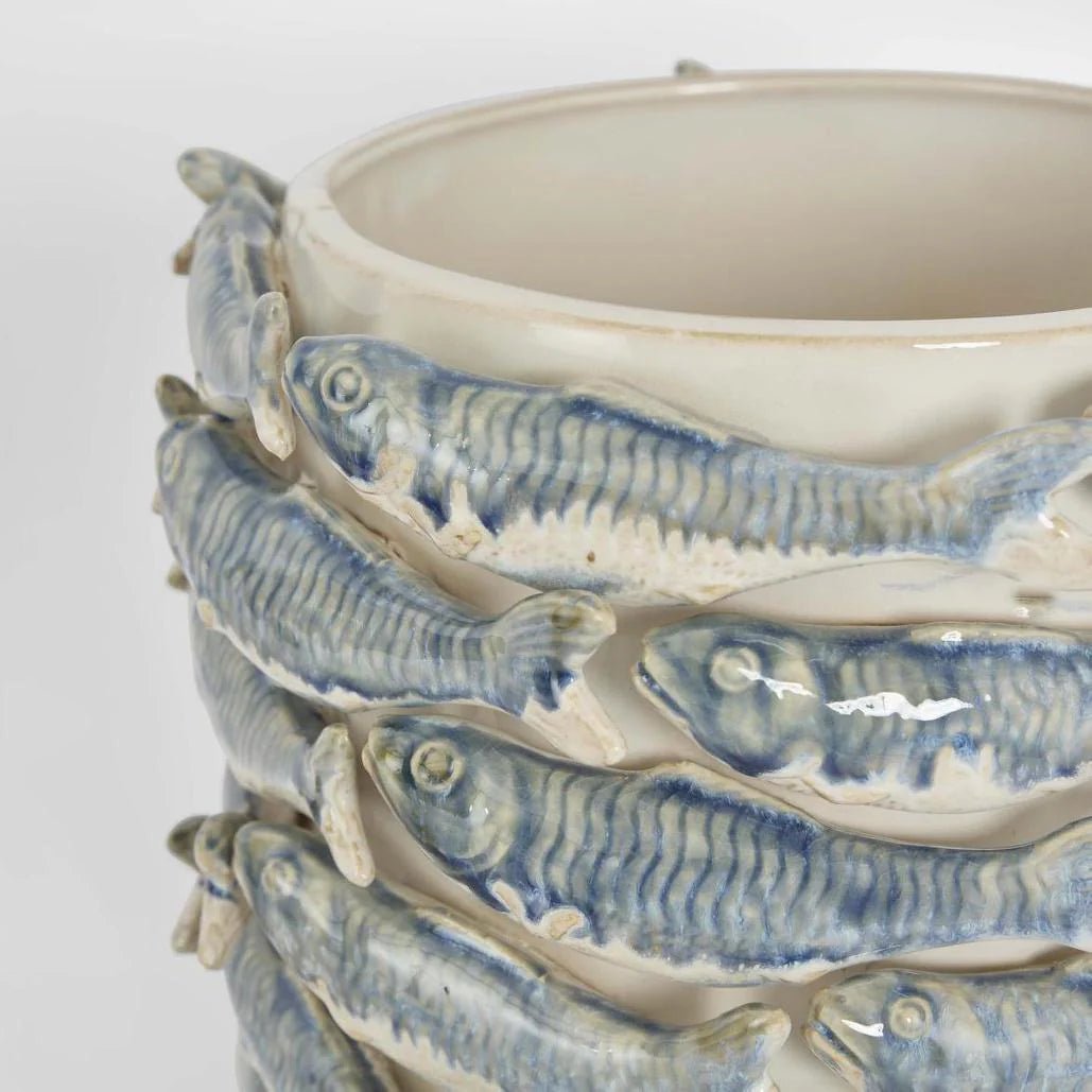 Reef Tall Vase Blue & White | Luxury home decor and furniture by Home Decor & Co