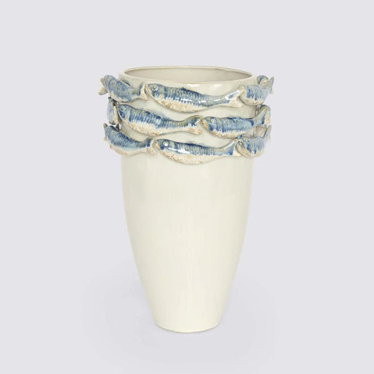 Reef Minimal Vase Blue & White | Luxury home decor and furniture by Home Decor & Co