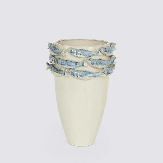Reef Minimal Vase Blue & White, view 2