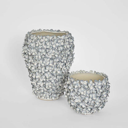 Bloom Vase Tall Blue & White, view 4