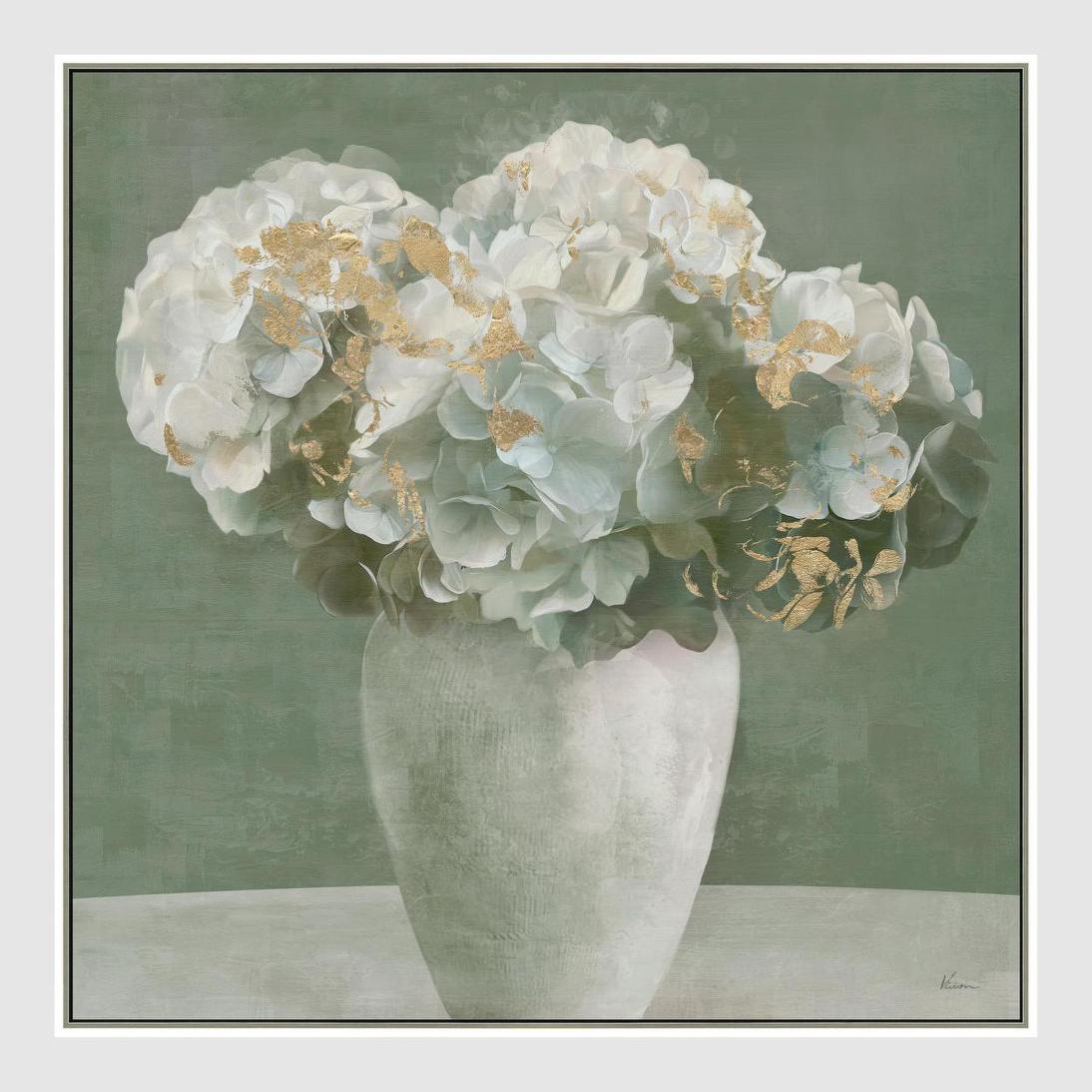 Golden Bloom Wall Art 52.5x52.5cm | Luxury home decor and furniture by Home Decor & Co