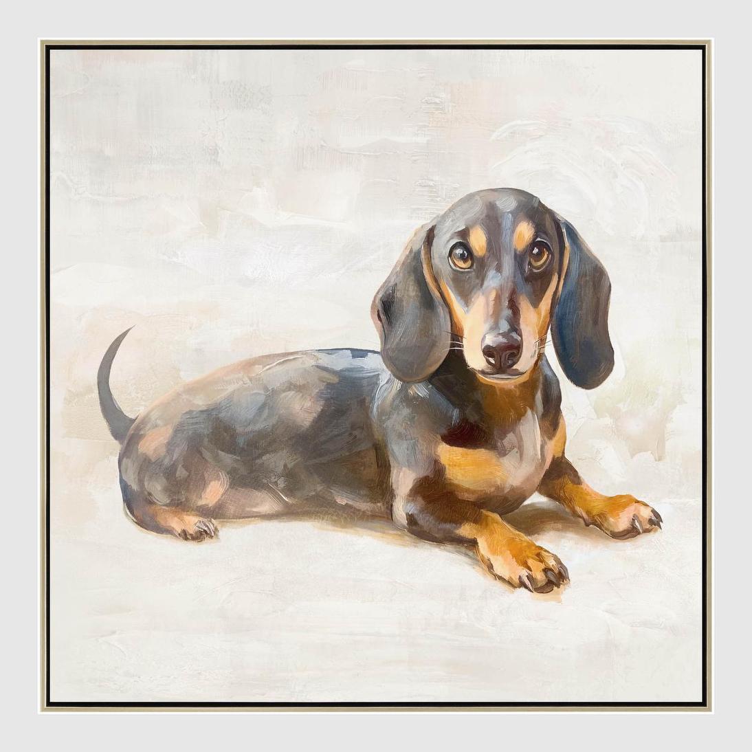 Dachshund Daydream Wall Art 42.5 x 42.5cm | Luxury home decor and furniture by Home Decor & Co