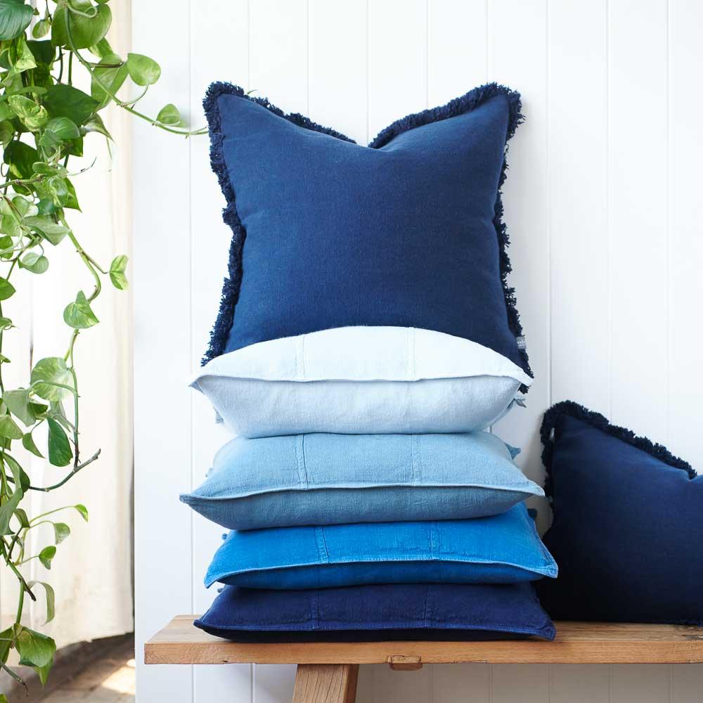 Luca® Linen Cushion - Navy | Luxury home decor and furniture by Home Decor & Co