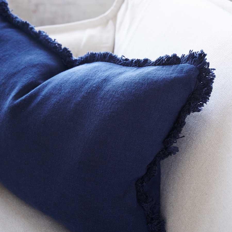Luca® Linen Cushion - Navy | Luxury home decor and furniture by Home Decor & Co