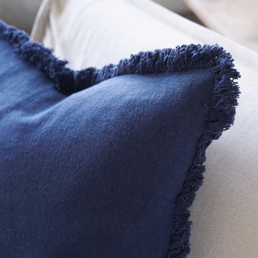 Luca® Linen Cushion - Navy | Luxury home decor and furniture by Home Decor & Co