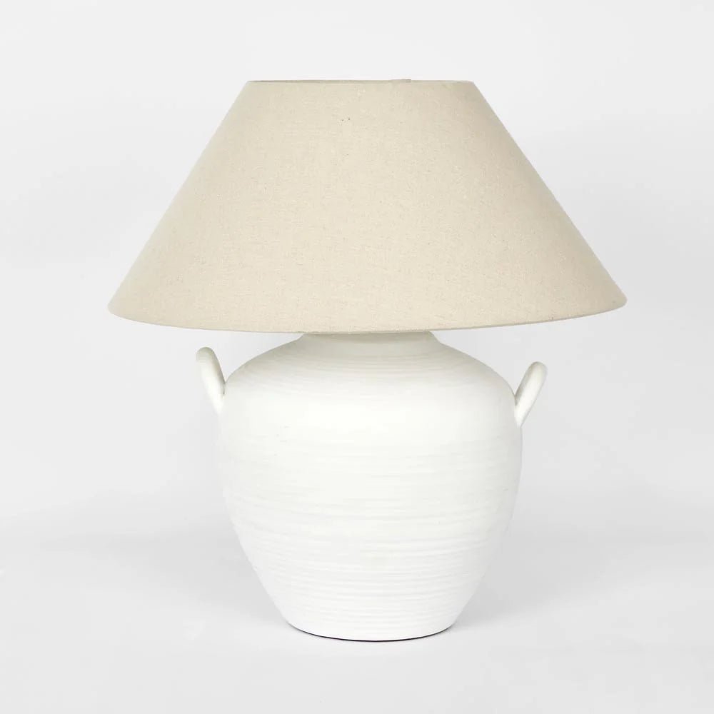 Camille White Table Lamp & Shade | Luxury home decor and furniture by Home Decor & Co