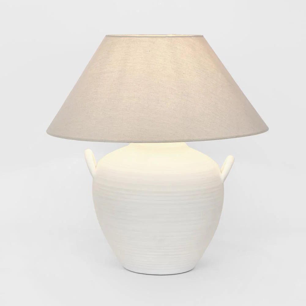 Camille White Table Lamp & Shade | Luxury home decor and furniture by Home Decor & Co