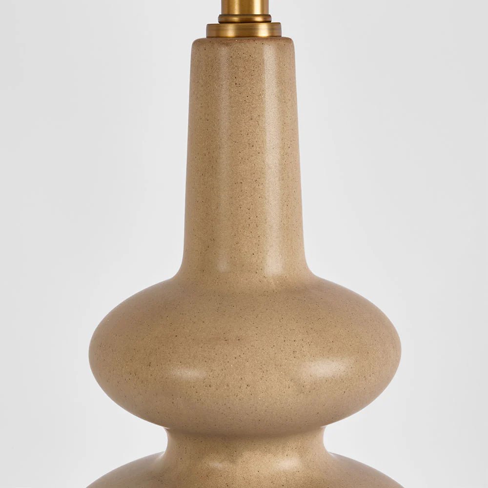 Linden Sandstone Table Lamp & Linen Shade | Luxury home decor and furniture by Home Decor & Co