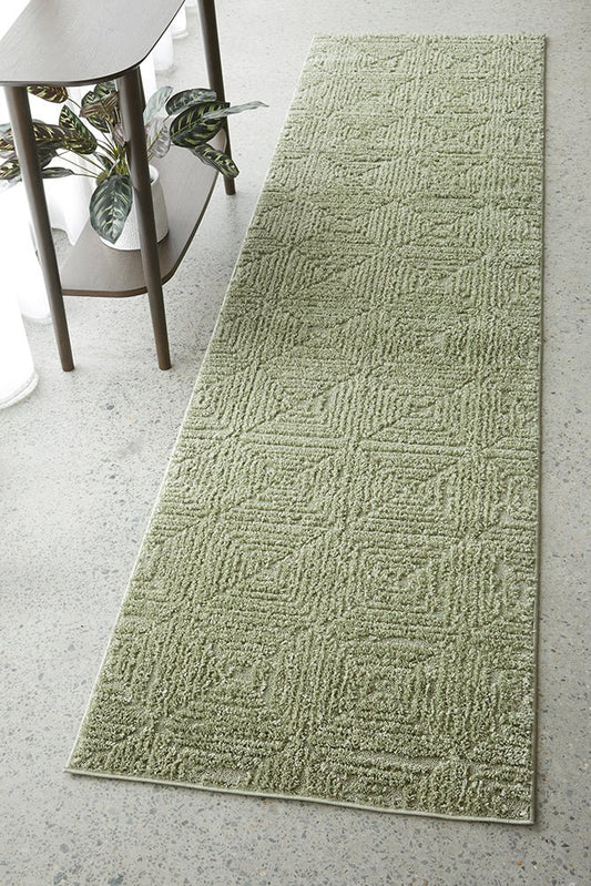 Envy Shilo Green Runner Rug, view 2