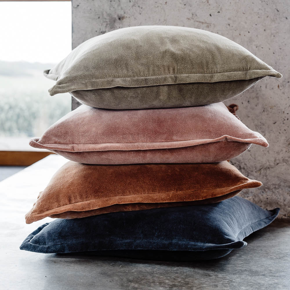 Evelyn Velvet Cushion - Midnight | Luxury home decor and furniture by Home Decor & Co