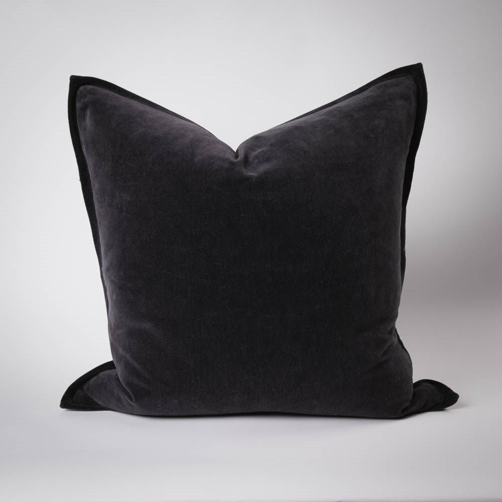 Evelyn Velvet Cushion - Midnight | Luxury home decor and furniture by Home Decor & Co