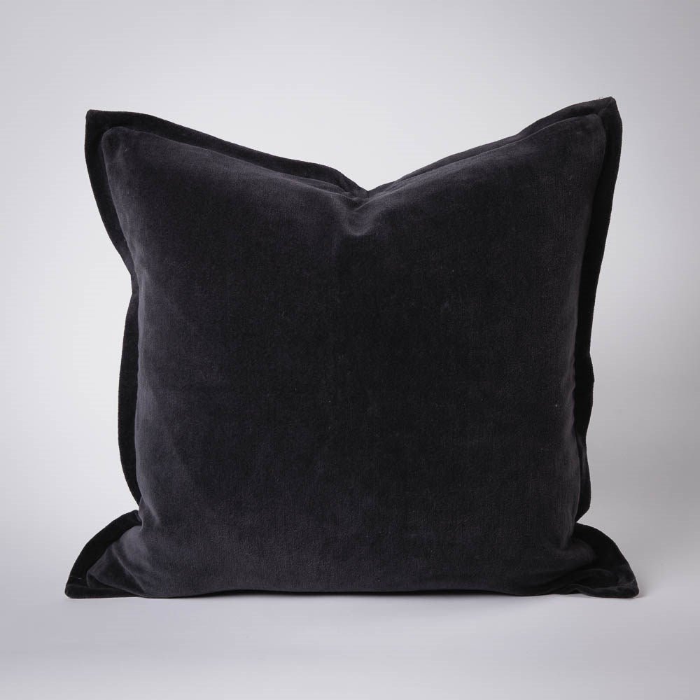 Evelyn Velvet Cushion - Midnight | Luxury home decor and furniture by Home Decor & Co