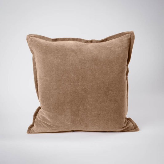 Evelyn Velvet Cushion - Natural | Luxury home decor and furniture by Home Decor & Co