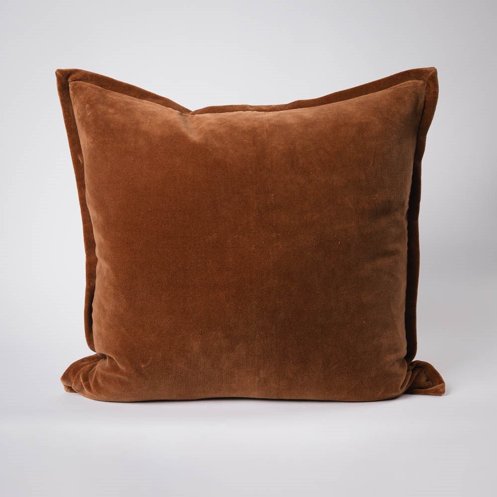 Evelyn Velvet Cushion - Nutmeg | Luxury home decor and furniture by Home Decor & Co