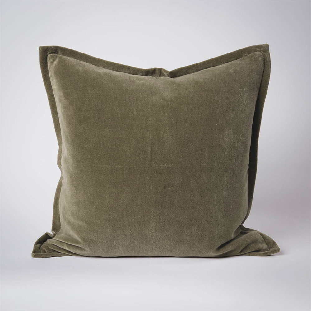 Evelyn Velvet Cushion - Olive | Luxury home decor and furniture by Home Decor & Co