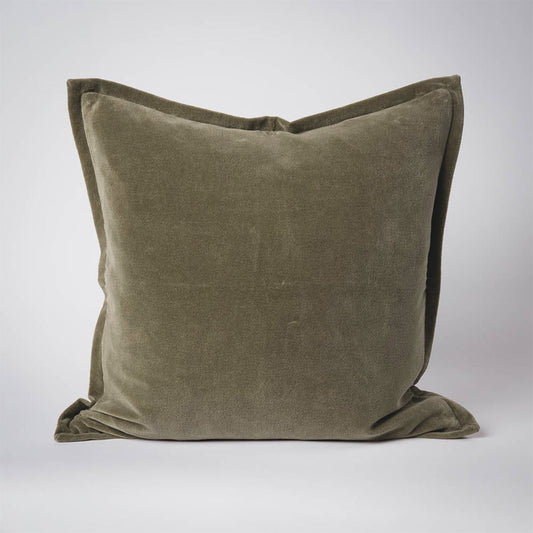 Evelyn Velvet Cushion - Olive | Luxury home decor and furniture by Home Decor & Co