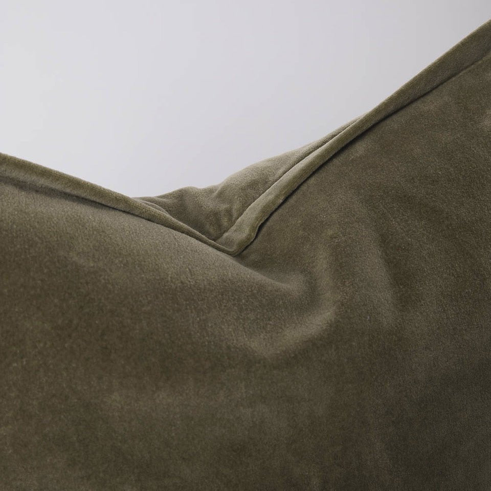 Evelyn Velvet Cushion - Olive | Luxury home decor and furniture by Home Decor & Co
