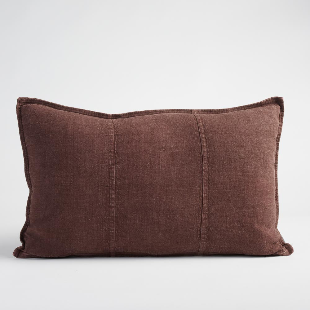 Luca Linen Cushion - Chocolate | Luxury home decor and furniture by Home Decor & Co