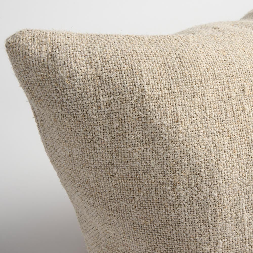 Orion Linen Cushion - Natural/Chocolate | Luxury home decor and furniture by Home Decor & Co