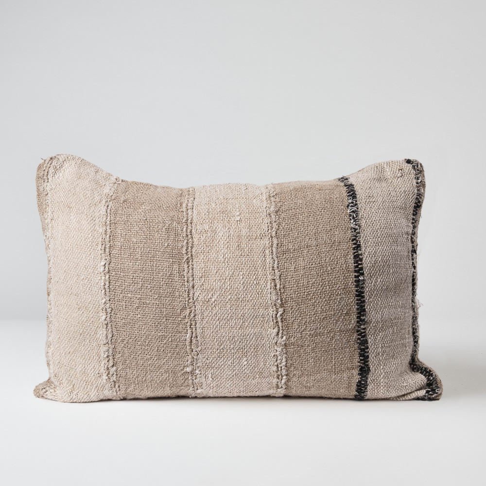 Retreat Cushion - Natural/Ivory/Black | Luxury home decor and furniture by Home Decor & Co
