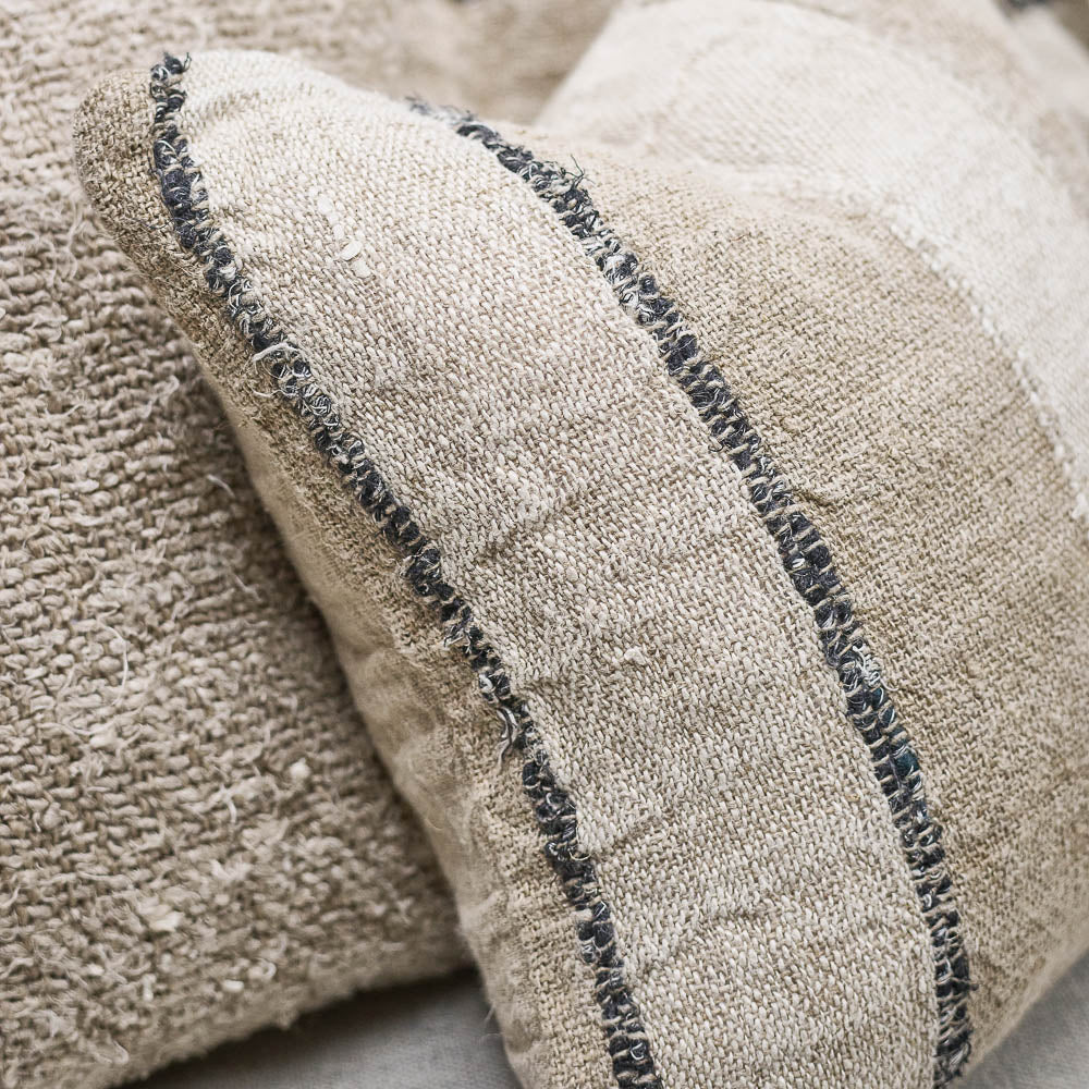 Retreat Cushion - Natural/Ivory/Black | Luxury home decor and furniture by Home Decor & Co