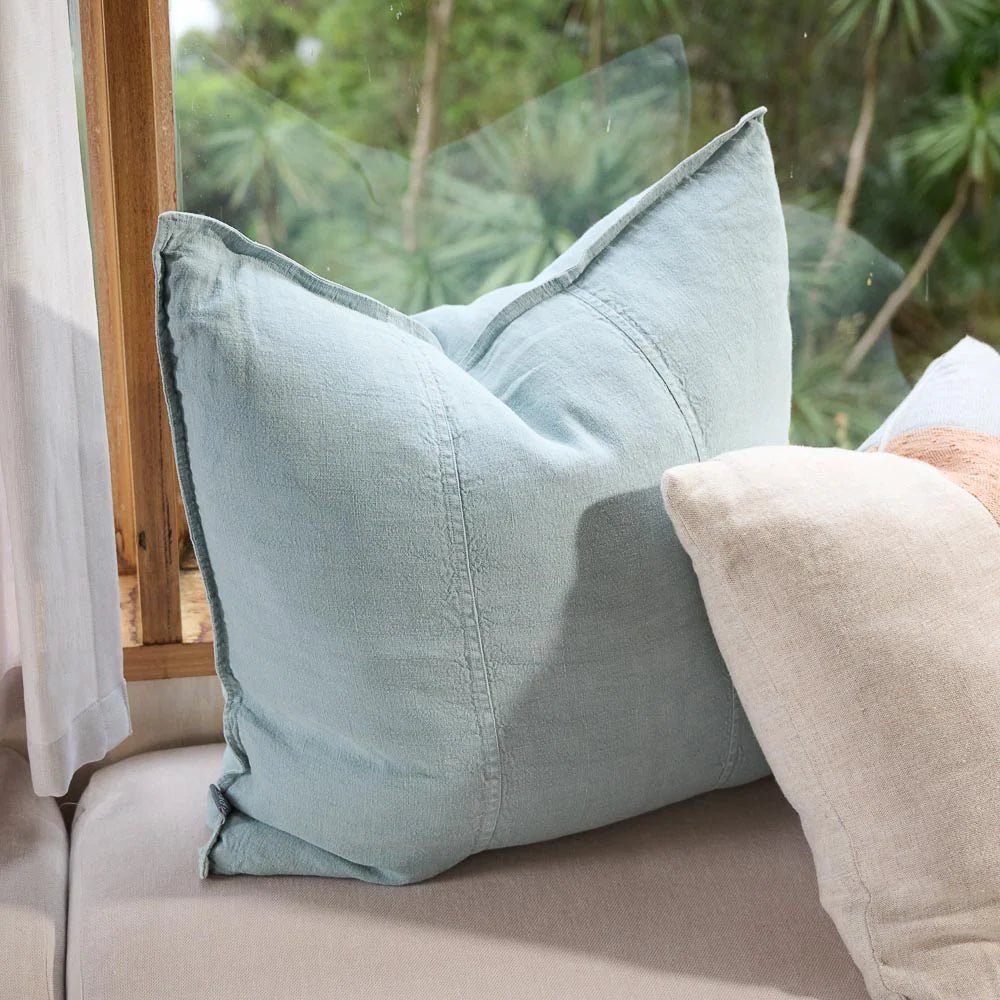 Luca® Linen Cushion - Sky | Luxury home decor and furniture by Home Decor & Co