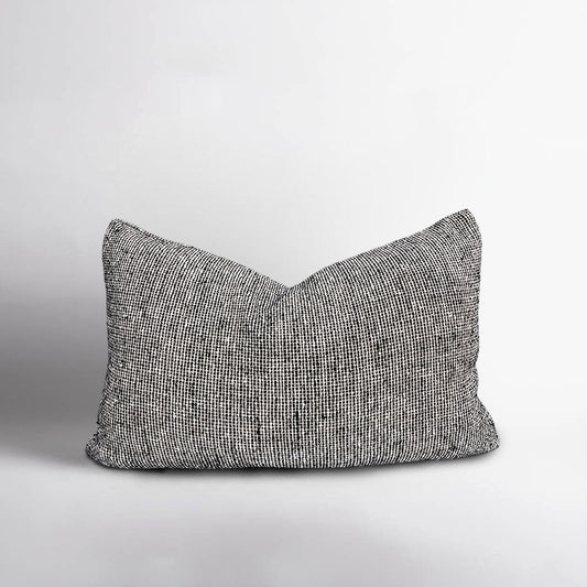 Verdure Linen Cushion - Natural/Black | Luxury home decor and furniture by Home Decor & Co