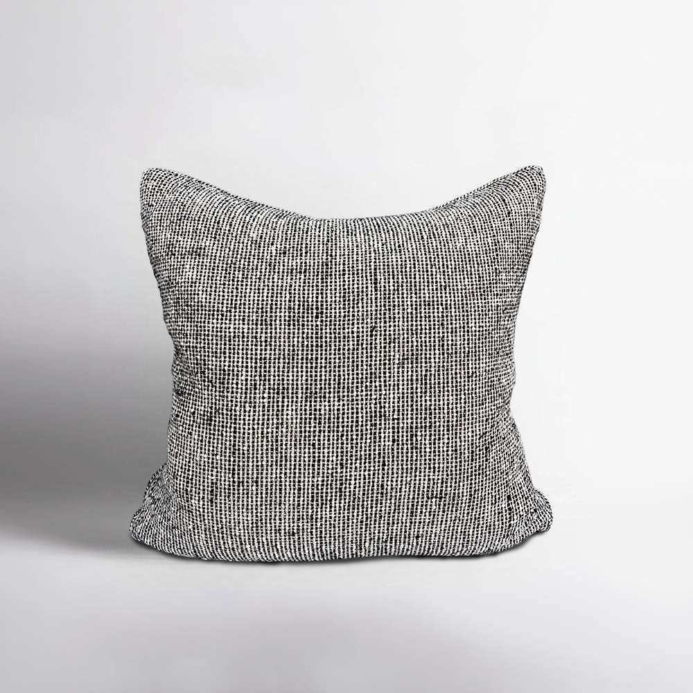 Verdure Linen Cushion - Natural/Black | Luxury home decor and furniture by Home Decor & Co