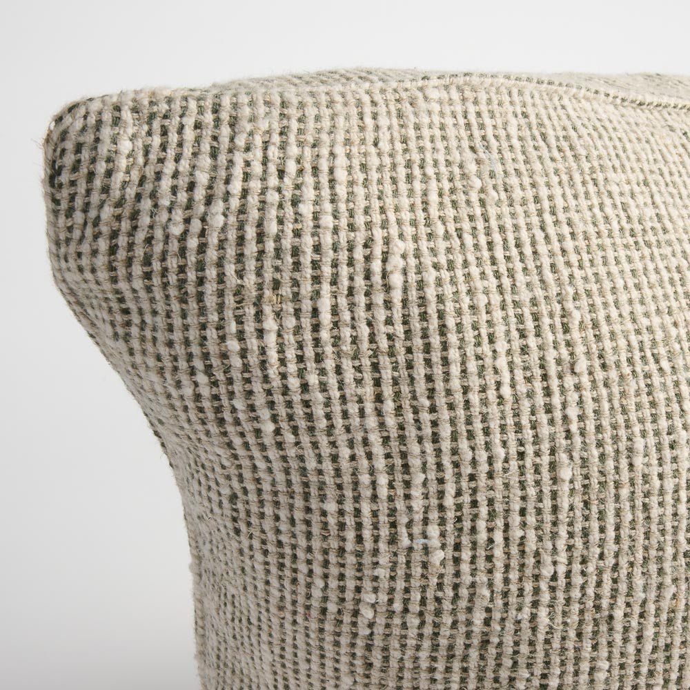 Verdure Linen Cushion - Natural/Green | Luxury home decor and furniture by Home Decor & Co
