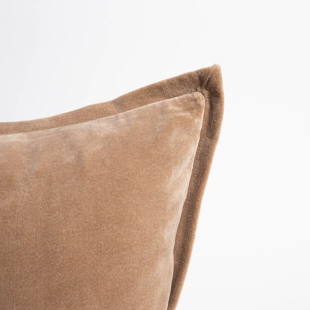 Evelyn Velvet Cushion - Natural | Luxury home decor and furniture by Home Decor & Co
