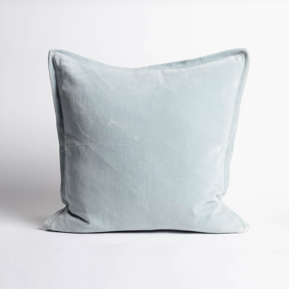 Evelyn Velvet Cushion - Sky | Luxury home decor and furniture by Home Decor & Co