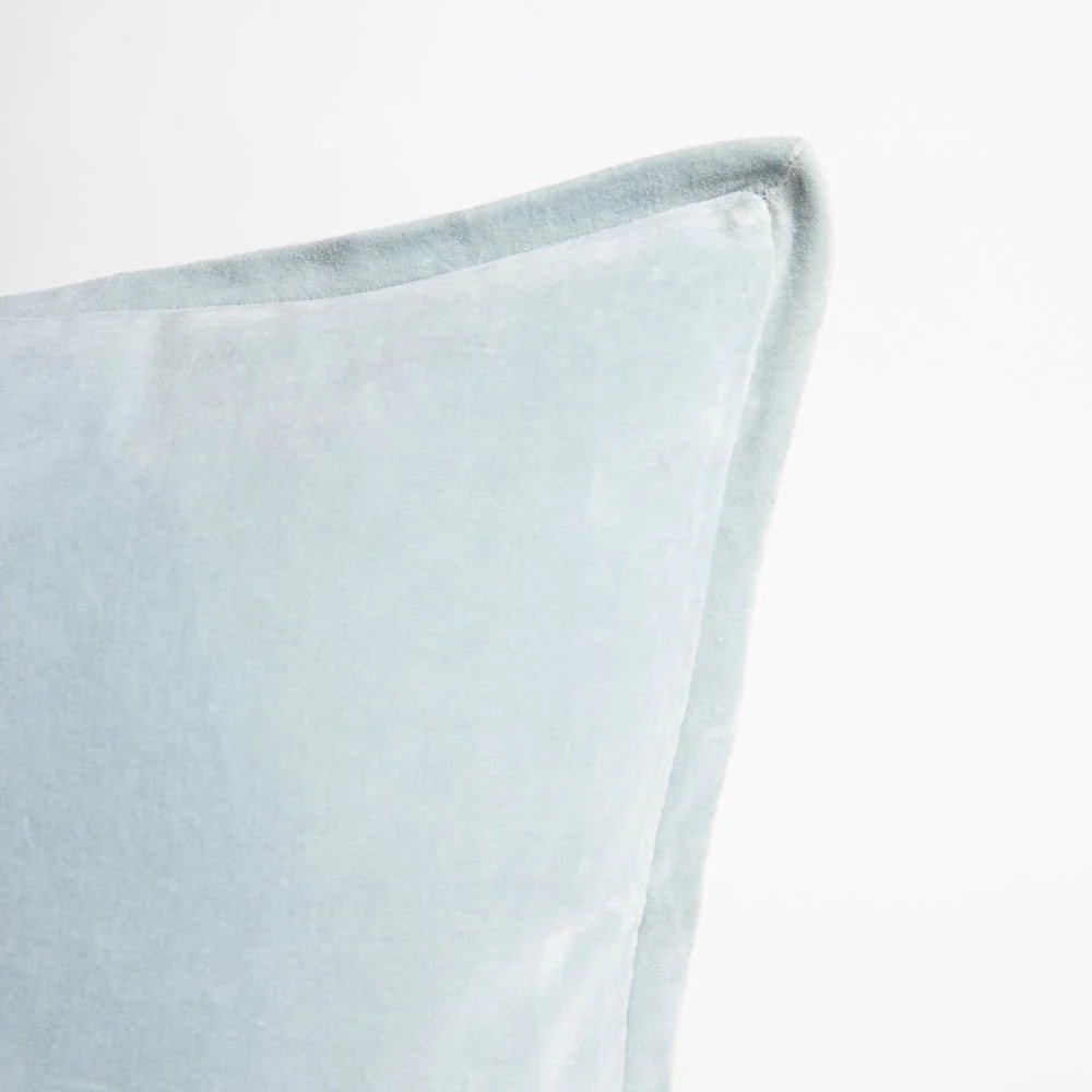 Evelyn Velvet Cushion - Sky | Luxury home decor and furniture by Home Decor & Co